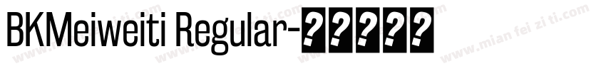 BKMeiweiti Regular字体转换